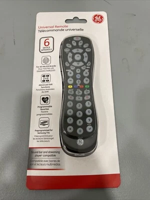 GE Universal Remote Control 8 Devices #26607 For TV, Blu-ray, & More! Brand New! - Image 1 of 2