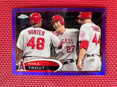 Mike Trout 2012 Topps cromo púrpura refractor Foto 1 de 4