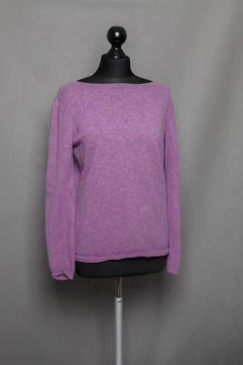 Laura Di Sarpi Maglione Donna Lilla Leggero Collo Rotondo In Cashmere B1003 - Immagine 1 di 4