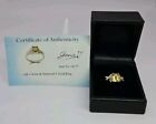 14K Solid Yellow Gold Genuine Citrine Ring Gems Tv Certified No 34177 Sz 7 2.71G
