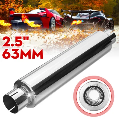 Silenziatore auto universale inox 22.63" lunghezza Ø 2.5'' - 1PZ - Immagine 1 di 4