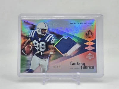 MARVIN HARRISON 2004 UPPER DECK REFLECTIONS FANTASY FABRICS LTD PATCH #D 01/21 - Image 1 of 2