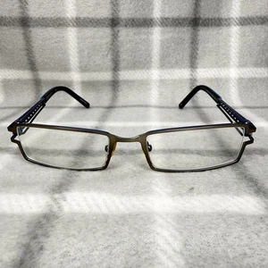Conflict Eyeglasses Frame Techno Head Grey Blue Metal 52-18-140 Rectangle Frames - Picture 1 of 12