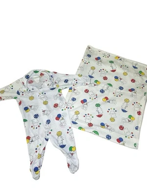 De Colección Años 90 Carters Bebé Cuna Manta Circo Oso Globos Colores Primarios Conjunto Foto 1 de 4