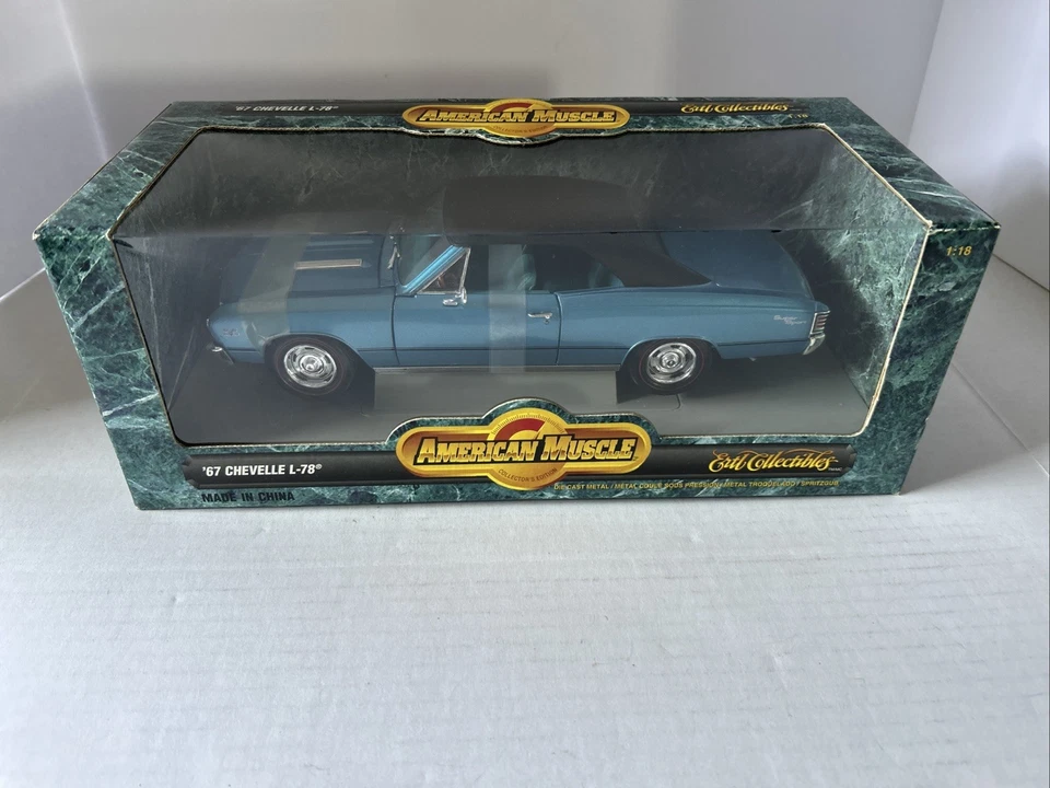 1967 Chevy Chevelle L-78 Die Cast Toy Model Car Ertl American Muscle Blue 1 18