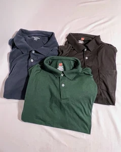 Men’s Polo Shirt Lot Size 4XL 3 Shirts Hanes & Amazon Essentials Cotton Blend - Picture 1 of 7