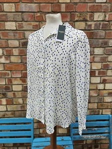 Hobbs Flow Blouse Shirt Light Soft Summer Premium Pokadot UK 14 #BNWT Rrp £79.99 - Picture 1 of 13