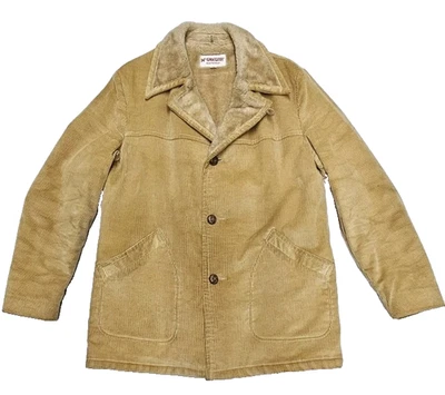 Vintage McGregor Tan/Tan Corduroy Fleece Lined Jacket 45 Long - Image 1 of 4