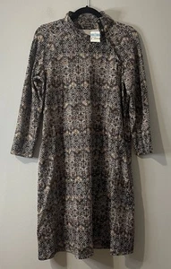 J. McLAUGHLIN Christabel Shift Dress Medium Imogen Brown NEW Career Stretch - Picture 1 of 10