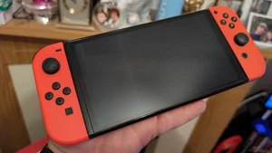 Nintendo Switch OLED Bundle Boxed With Games 128GB SD Card & Case - VGC - Picture 1 of 21