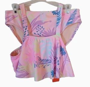 TRAJE DE BAÑO WONDER NATION NIÑAS 2 PIEZAS MULTICOLOR PASTEL TALLA L (10-12) NUEVO 5K8 - Imagen 1 de 9