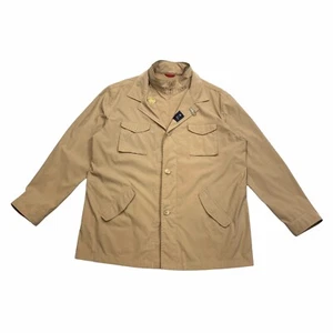 Fay Long Polyester Nylon Coat | Vintage High End Luxury Designer Beige VTG - Picture 1 of 4