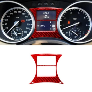 Red Speedometer Display Trim Cover Carbon Fiber For Mercedes R-Class 2009-2012 - Picture 1 of 12