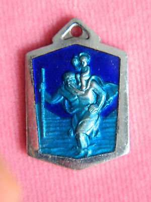  Esmalte Azul Antiguo De FÁbrica Sin Usar De ColecciÓn Saint Christopher Stock • 14.01€