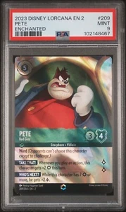 Pete Bad Guy Rise of the Floodborn Enchanted Disney Lorcana TCG PSA 9 MINT #209 - Bild 1 von 2