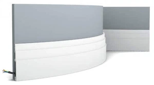 Orac Decor SX180F Battiscopa Parete Poliuretano Flessibile Bianco 200x12x1,6 cm - Picture 1 of 2