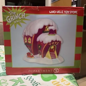 Dept 56 Who-Ville Toy Store The Grinch Dr Seuss Light Up Retired Rare Brand New - Picture 1 of 12