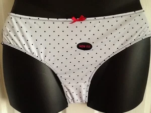 1X 2X 3X Hipster Plus Size Panty Black White Lace Polka Dot Unbranded New NWOT - Picture 1 of 4