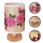  Wood Fabric Flower Table Lamp Dining Room Lights Shades for Lamps