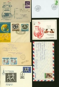Lot of 7 different letters/postcards/FDC from dif.countries: Boxing.(VG) MV-9202 - Picture 1 of 2