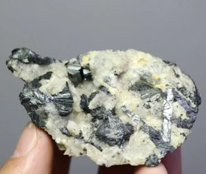 122g Natural Shiny Special Shaped Stibnite Crystal Cluster Mineral Specimen - Picture 1 of 12
