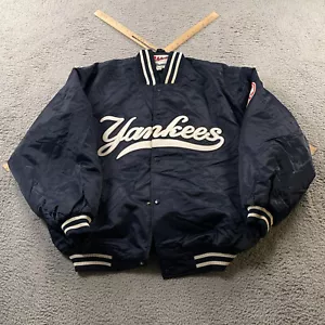 Chaqueta de satén vintage de los New York Yankees para hombre XL majestuosa MLB BIg deletreada años 90 - Imagen 1 de 14