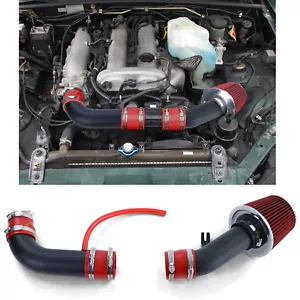 Air Intake Kit mit Sport Luftfilter Rot Schwarz für Mazda MX5 NB FL 98-05 - Picture 1 of 10