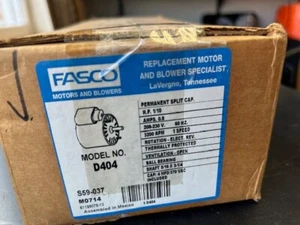 Condensador dividido permanente Fasco D404 HP 1/10 208-230V .8 AMPERIOS 60HZ 3200 RPM - Imagen 1 de 12