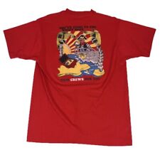 Vintage 90s XL Grocery Pirate Screen Stars Single Stitch T-Shirt Red USA Clean