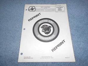 1975 ARCTIC CAT PANTERA 340 440 SNOWMOBILE PARTS BOOK ILLUSTRATED FACTORY MANUAL - Bild 1 von 6