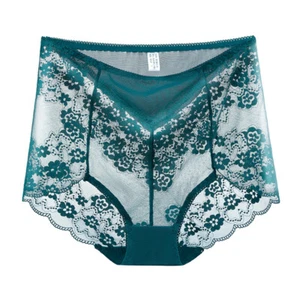 1 Pack Ladies Sexy High Waist Full Lace Brief Knickers Women Underwear,Sz 8-16 - Picture 1 of 23