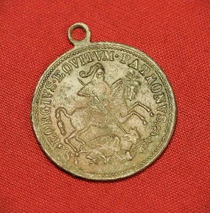 Post Medieval St. George Medal - 17. Century - Picture 1 of 2