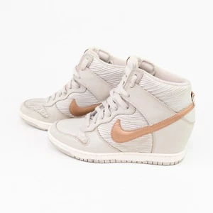 Nike Dunk Sky Hi Hidden Wedge Heel High Light Bone Metallic Red Bronze Shoes 8.5 - Picture 1 of 10