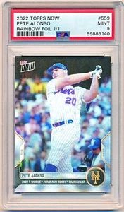 2022 Topps Now Pete Alonso Home Run Derby Rainbow Foil #559 (1/1) PSA 9 - Picture 1 of 2
