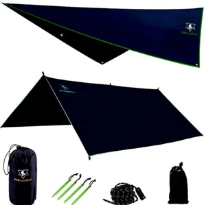 Black Waterproof Hammock Rain Fly 10' x 10' - Picture 1 of 3