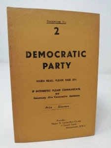 Norman Leith-Hay-Clarke, Democratic Party Brochure No. 2, 1942 political founder - Picture 1 of 1