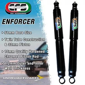 Pair Rear EFS Enforcer 4WD Shocks 50mm Lift for LANDCRUISER FJ HJ 75 Series CAB - Picture 1 of 2