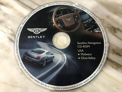 2004 2005 2006 BENTLEY CONTINENTAL GT NAVIGATION CD COVERS MIDWEST OHIO VALLEY🟠 - Bild 1 von 4