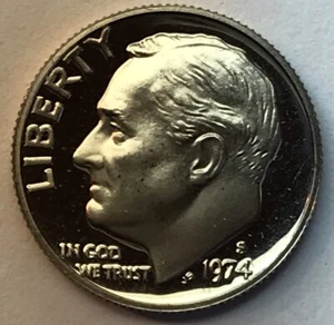 1974-S PROOF ROOSEVELT DIME - Picture 1 of 2