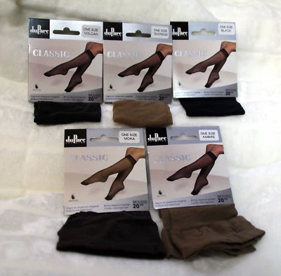 Feinstrümpfe Classic Knie Strümpfe 20 DEN One Size schwarz ambre tendresse moka - Bild 1 von 2