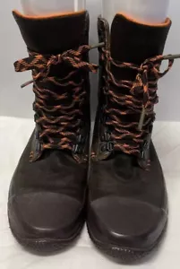 TRETORN Sweden Klipporone Brown Leather Lace Boots Sneakers 472412 US Mens Sz 9 - Picture 1 of 13