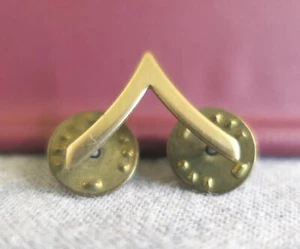 Gold Metall Armee Marine Militär Polizei Brite E-2 Privat Abzeichen Rang Pin - Bild 1 von 3