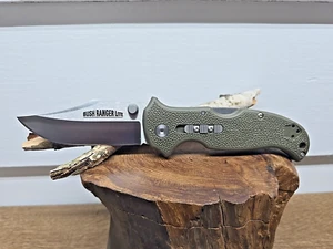 Cold Steel 21A Bush Ranger Lite Folding Knife 3.5" Plain Blade, OD Green GFN Han - Picture 1 of 13