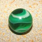 Vintage Akro Agate Green Onyx Spiral Corkscrew 11/16" Marble