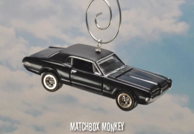 Black 1968 Custom Mercury Cougar XR7 Christmas Ornament 1/64 Adorno NEW - Image 1 of 4