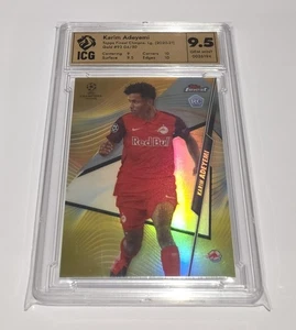 2020-21 Topps Finest UCL Gold Refractor Rookie Karim Adeyemi 04/50  - Picture 1 of 2
