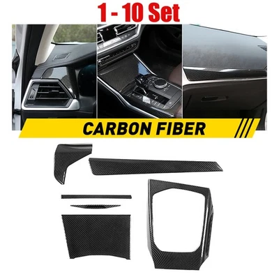 Комплект наклеек на центральную консоль приборной панели из углеродного волокна 5-50 шт подходит для BMW 4 серии G22 G26 - Изображение 1 из 4