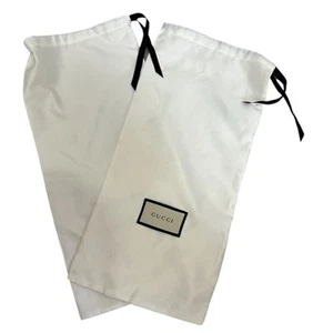 Gucci White Dust Bags with Black Ribbon - Picture 1 of 3