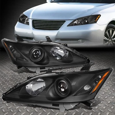 FOR 07-09 LEXUS ES350 OE STYLE BLACK HOUSING AMBER CORNER PROJECTOR HEADLIGHTS - Image 1 of 4