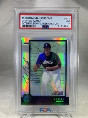 1998 Bowman Chrome #111 Daryle Ward International PSA 7 Rookie Card Rc Astros - Image 1 of 2